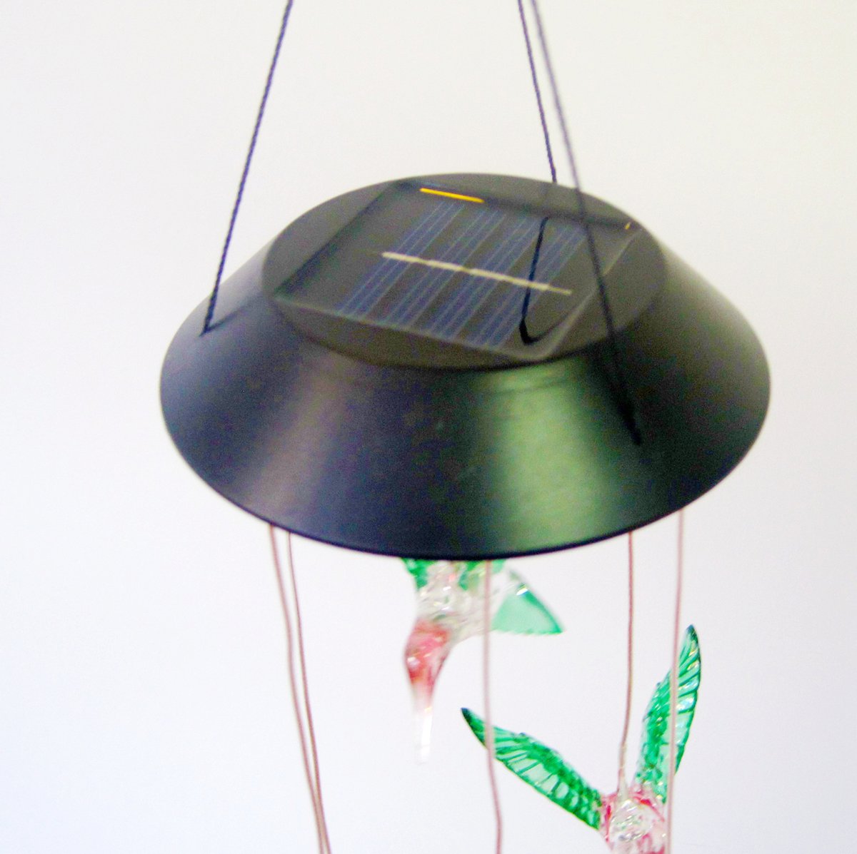 Solar Wind Chimes Lights with bird